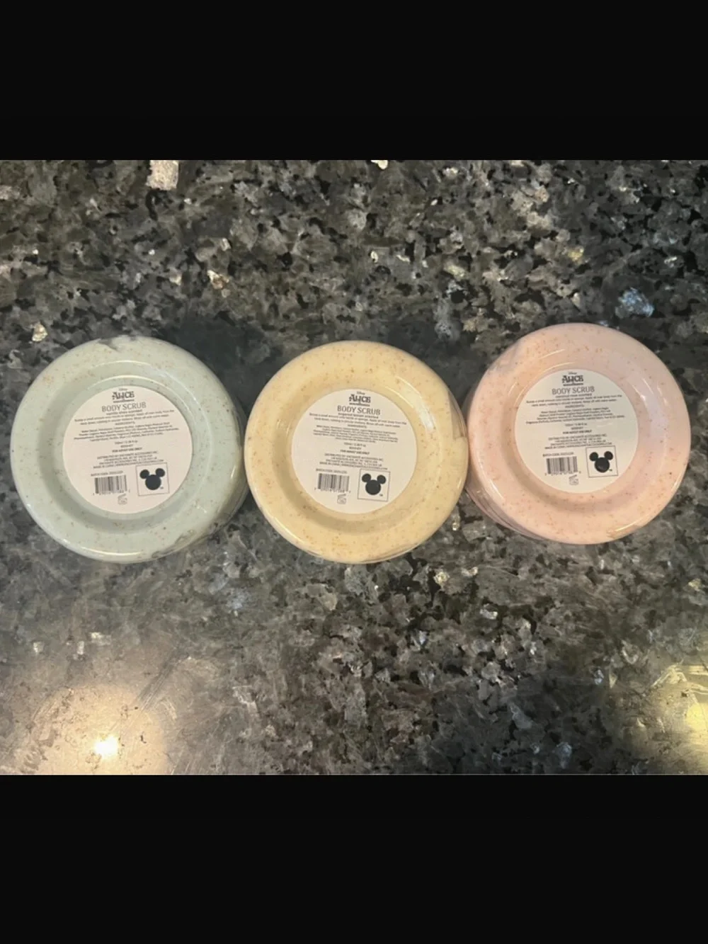 Set of 3 Disney Body Scrubs Alice in Wonderland New